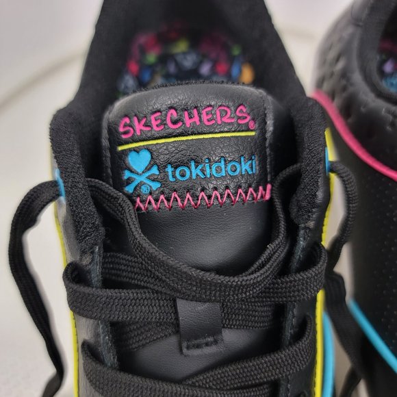 SKECHERS TOKIDOKI Womens 6.5 Shoes Upbeats RHYTHM Black Multi Sneakers - Picture 10 of 11